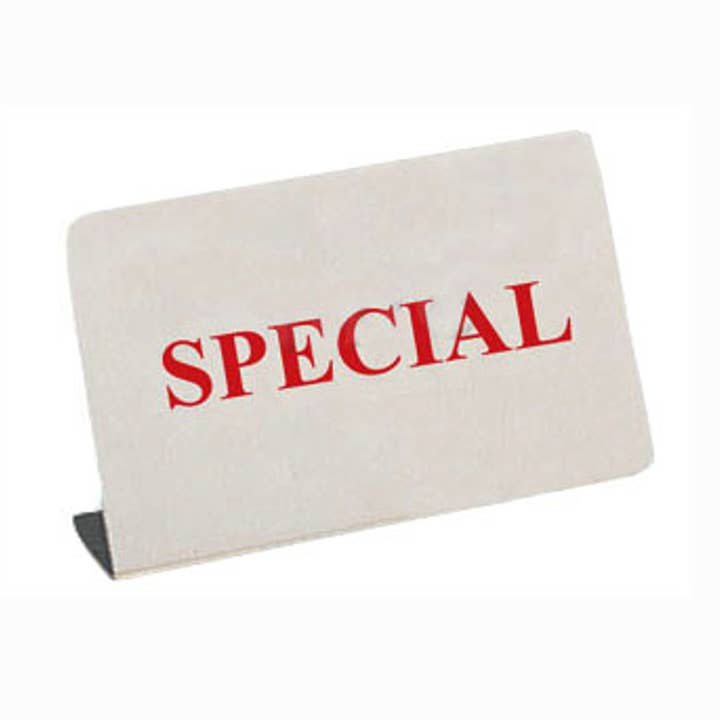 Metal Showcase Sign "SPECIAL" Display Jewelry Store Boutique for wholesale by Zakka