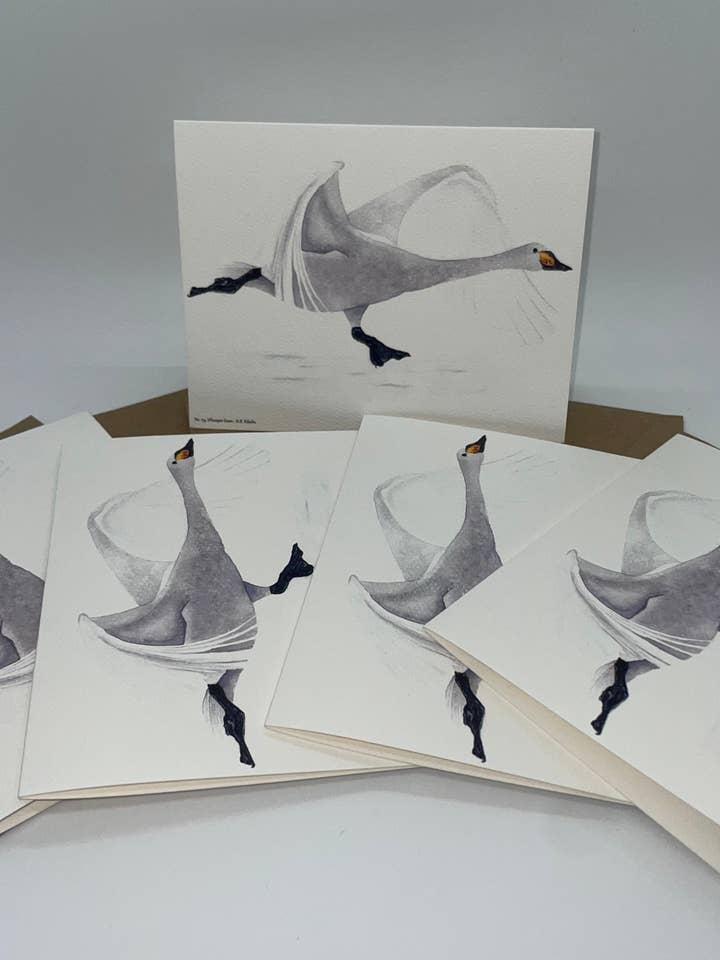 Whooper Swan - Notecard w/ Envelope for wholesale by Bird Art by KB