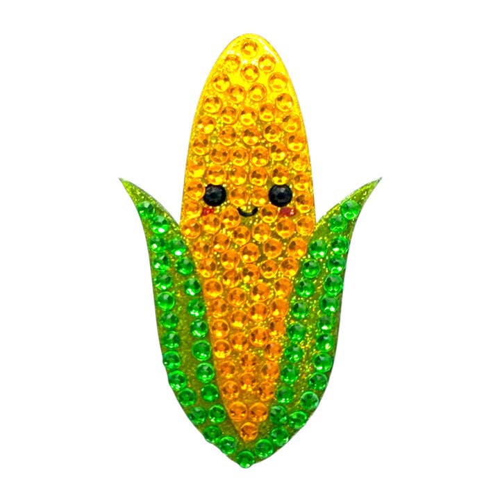 Candy 2" Rhinestone Corn Sticker for wholesale by StickerBeans