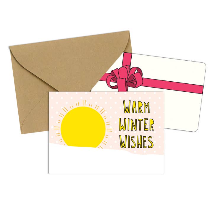 Warm Winter Wishes - Enclosure Card for wholesale by Near Modern Disaster