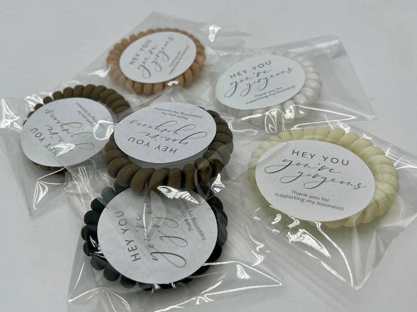 The Classy Cloth WS - Wholesale Hair Tie - Hair Coil 'Thank You!' 25 pack - RTS1