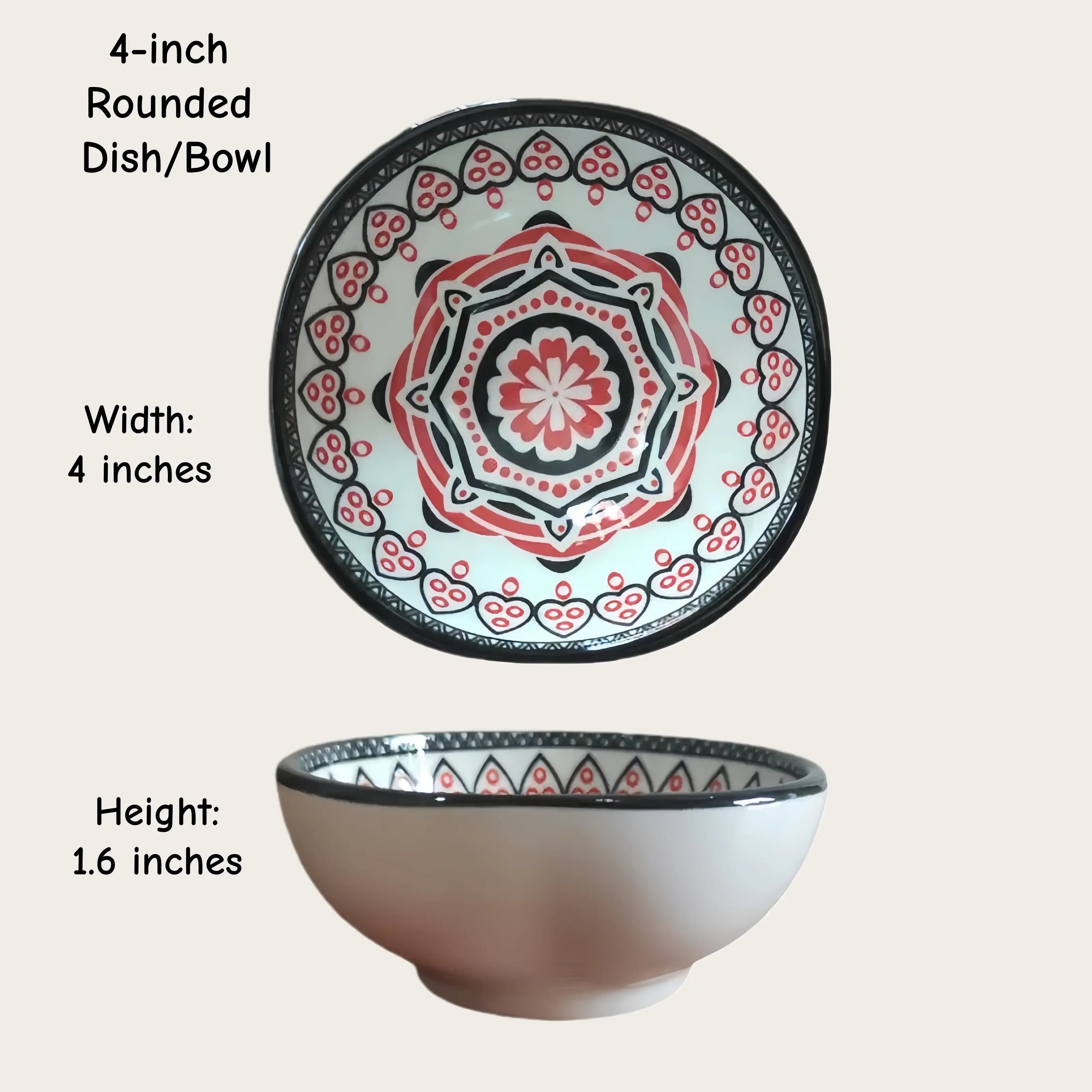 Otterware - Vente Bols à condiments/sauces - Plats à trempette en céramique style marocain (6 styles)33