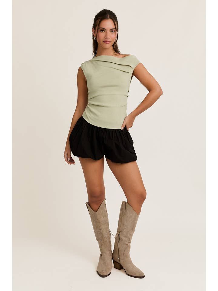 LE LIS - Wholesale Knit Top - Women's - ASYMMETRICAL NECK SWEATER TOP3