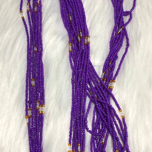 WHOLIFECO - Wholesale Beads - Royal Purple Waist Beads4