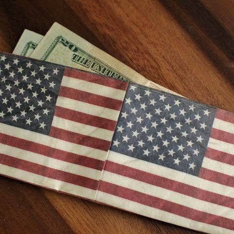 Mighty Wallet – Engroshandel Tegnebog - Unisex – Stjerner og striber mægtige tegnebog1