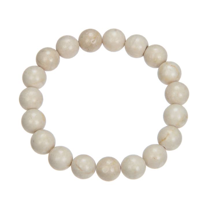Ole - Wholesale Beaded Bracelet - Fossil Stone Bead Bracelet B1997