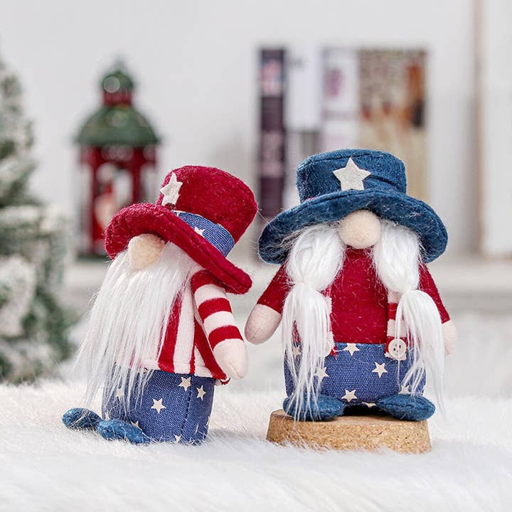 OrnamentallyYou - Wholesale Decorative Figurine - Colonial America Vintage Theme Plush Gnome Set