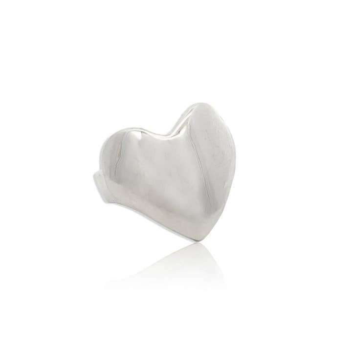 Dea Dia - Wholesale Signet Ring - Eros Silver Heart Signet Ring4