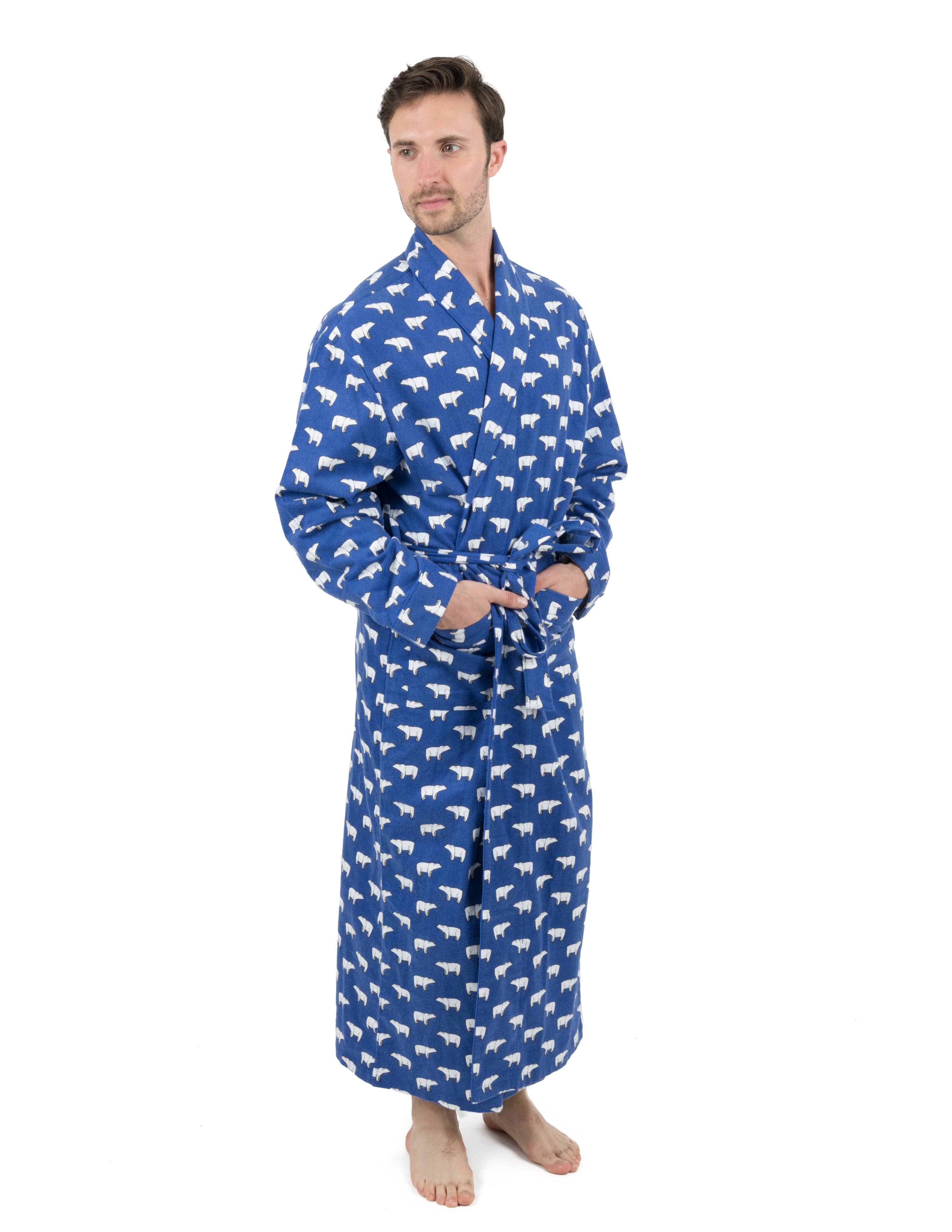 Leveret Pajamas - Wholesale Robe - Men's - Mens Flannel Robe for Winter4