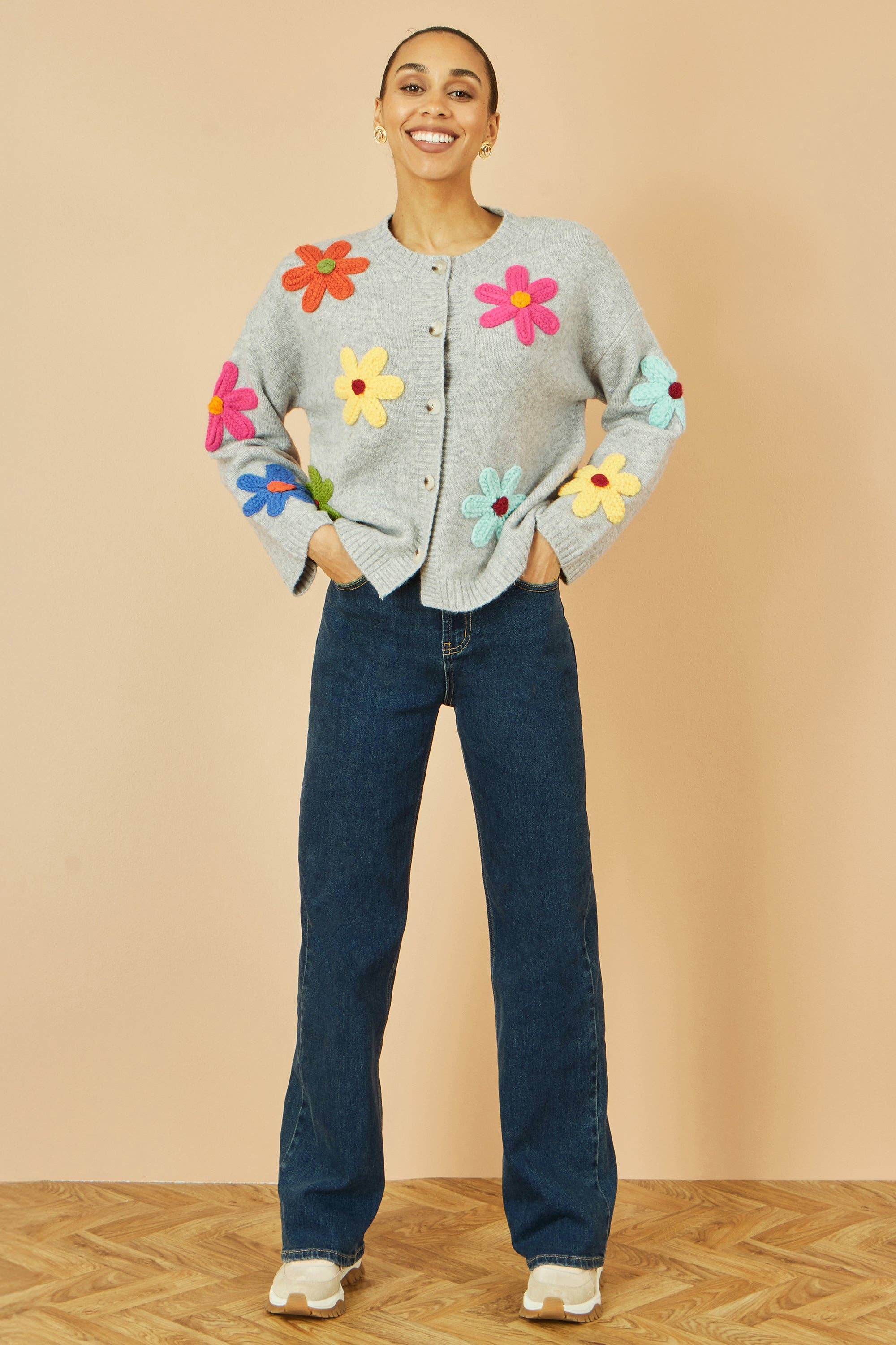 Yumi Blue Dark Wash Stretch Wide Leg Jeans for wholesale on Faire0