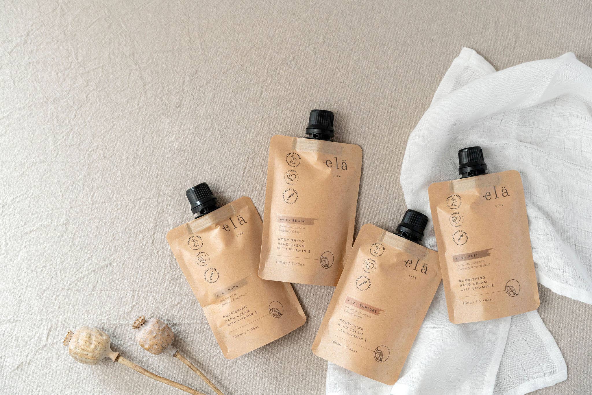 Elä Wellness Ltd - Vente Crèmes/lotions pour les mains - Crème pour les mains à la vitamine E Nurture No 2 100 ml2