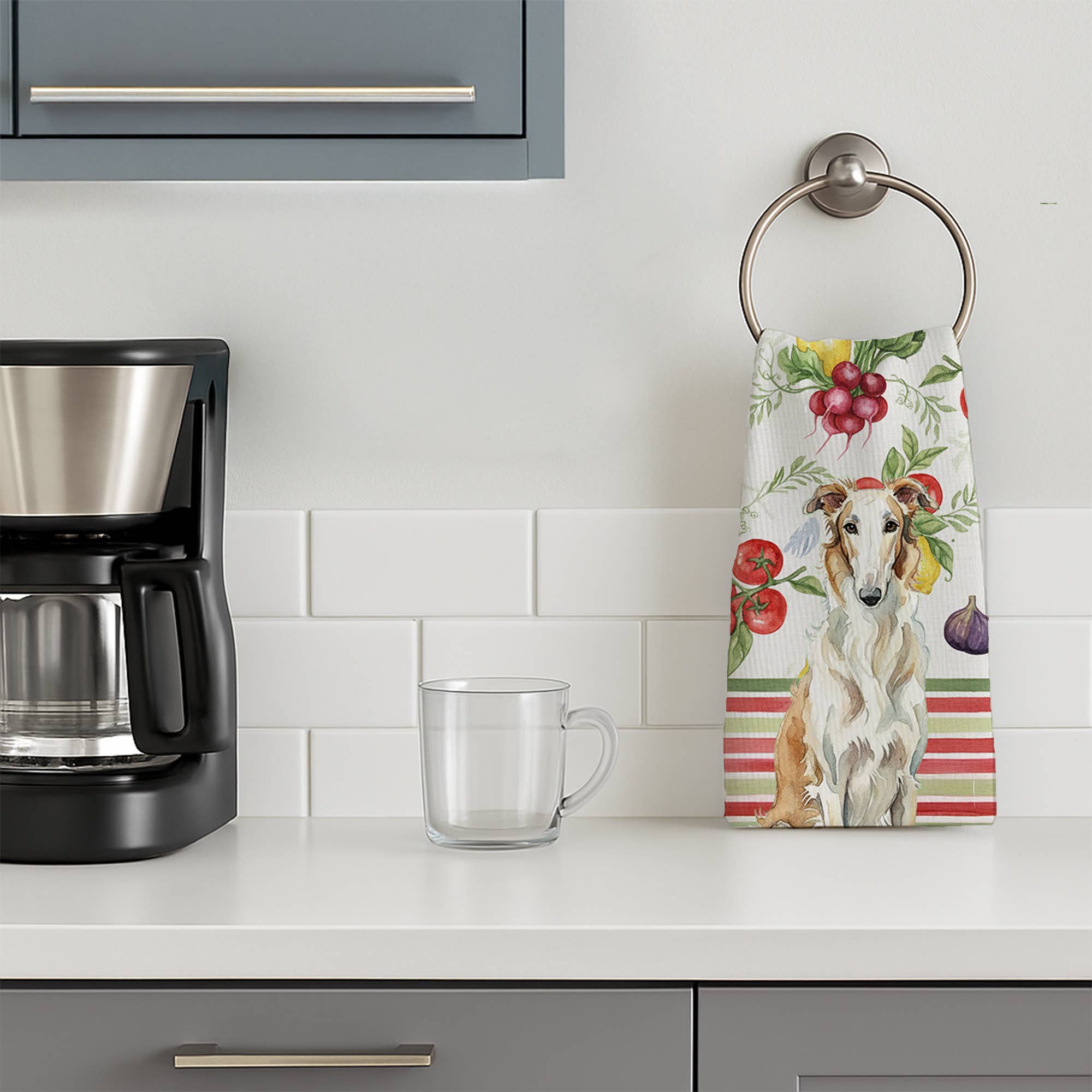 Caroline's Treasures – toalha por atacado – Toalha de Legumes Borzoi WDK81301