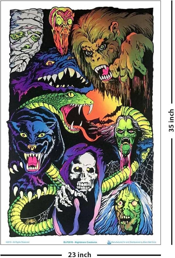 Scorpio Posters - Wholesale Poster - Nightmare Creatures Black Light Poster - 23" x 35"2