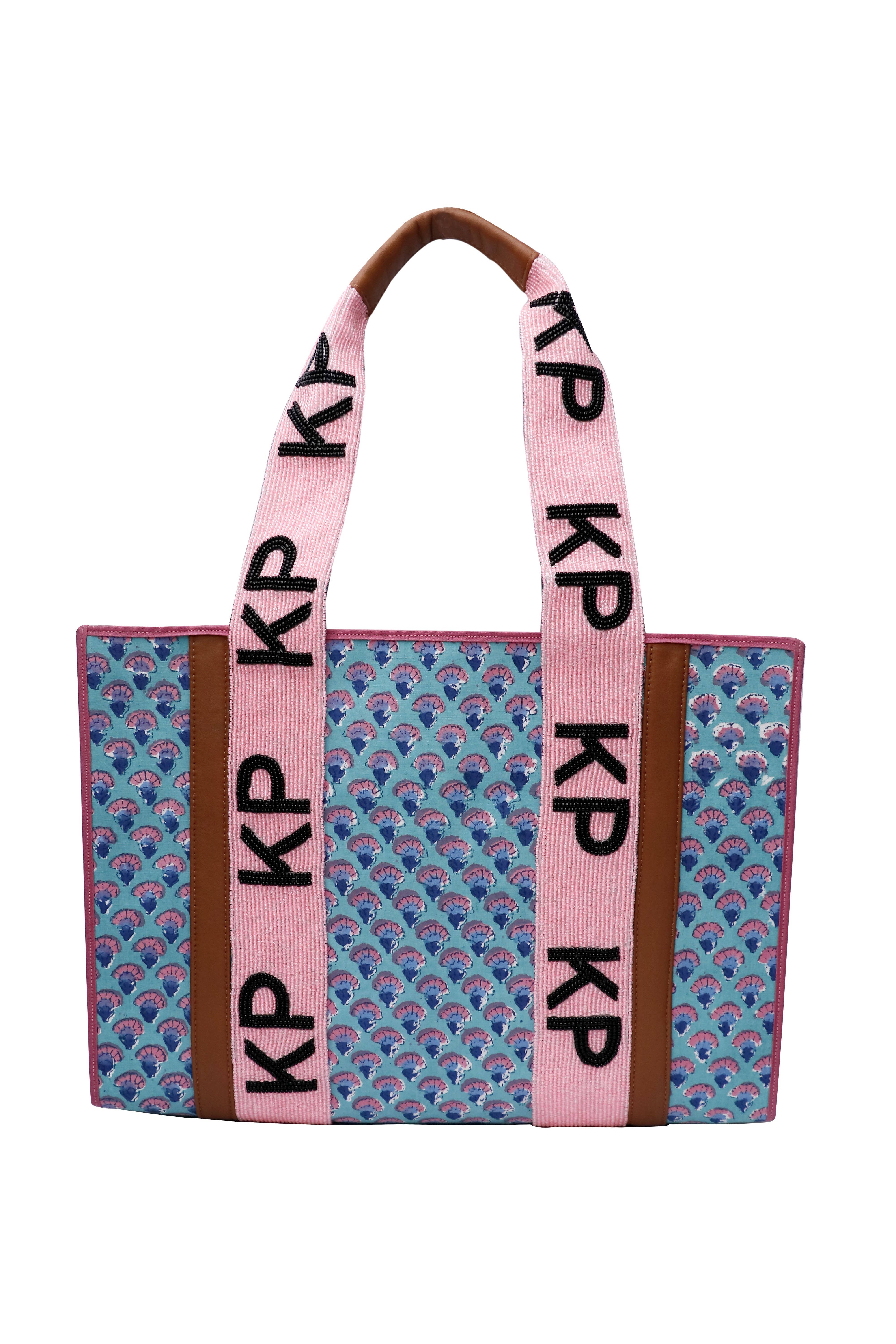 Tiana Designs - Wholesale Tote Bag - Women's - CLT BP2/3007 - Pink/Navy/Brown Leather1