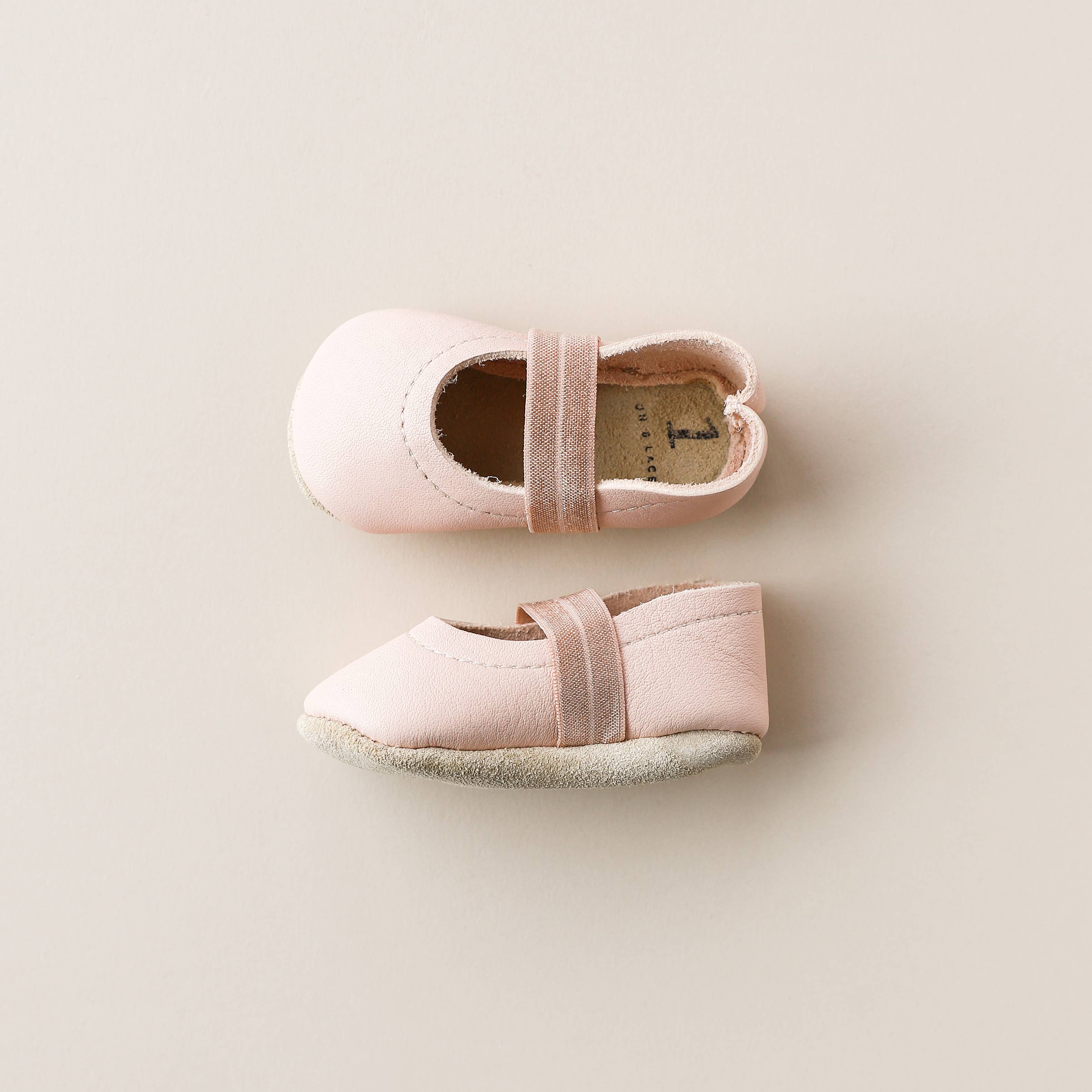 Sun & Lace - Wholesale Crib Shoes - Baby - Baby Leather Mary Janes in Light Pink | Baby Girl Shoes2