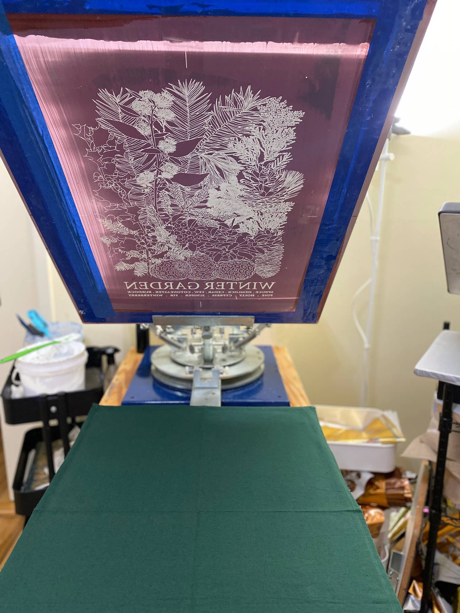 Planetarium - Wholesale Tea Towel - Winter Garden Hand-printed Tea Towel6