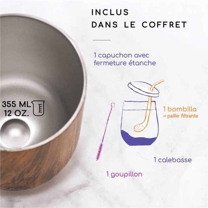 Veegreen - Wholesale Insulated Mug/Tumbler - Calabash mate thermos & its bombilla3