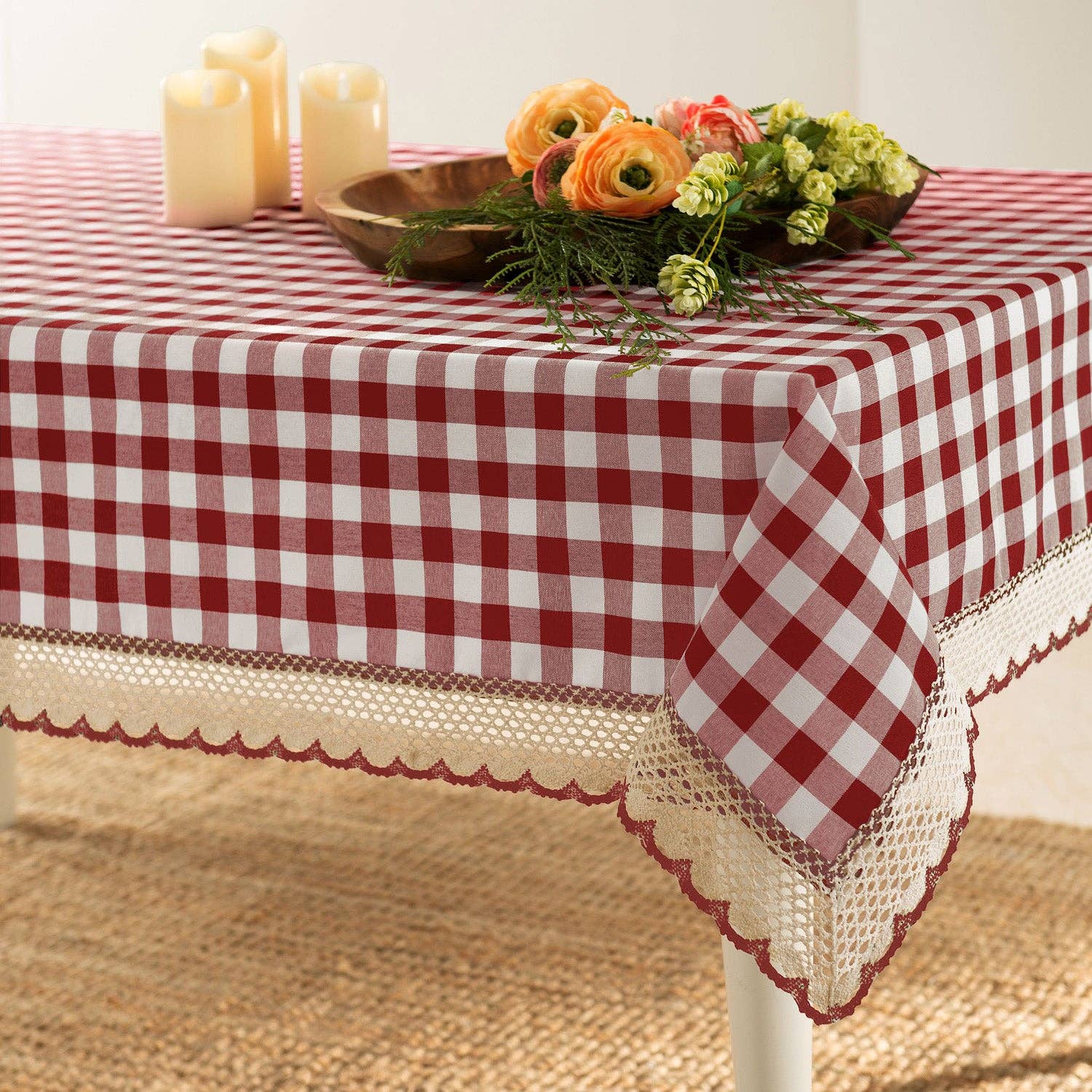 ShopBobbys - Wholesale Tablecloth - Buffalo Check Tablecloth Gingham Design, Assorted Colors and Sizes5