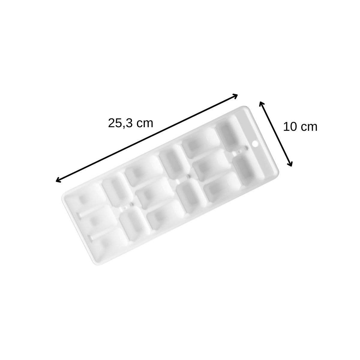 Fackelmann - Wholesale Ice Tray/Mold - Set of 3 ice trays of 15 white plastic ice cubes2