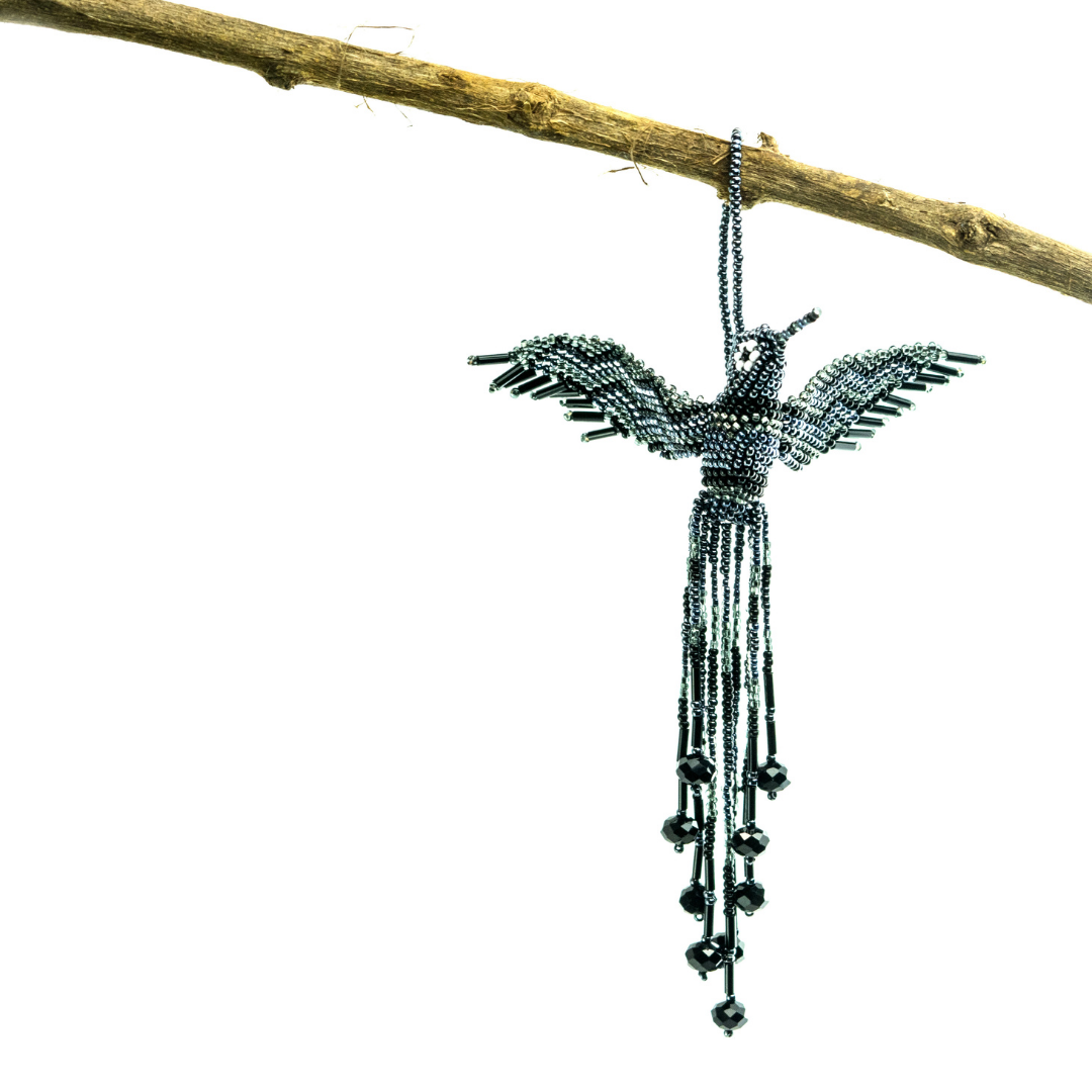 Lumily - Vente Objets de décoration - Grande ornement de perles de graine de colibri - Guatemala17