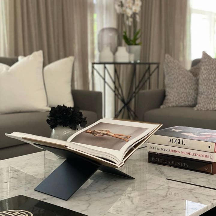 The African Home Goods - Vente Porte-livres - Support en métal pour exposer des livres, porte-documents portable de bureau, livre de cuisine, livre de musique, support de lecture2