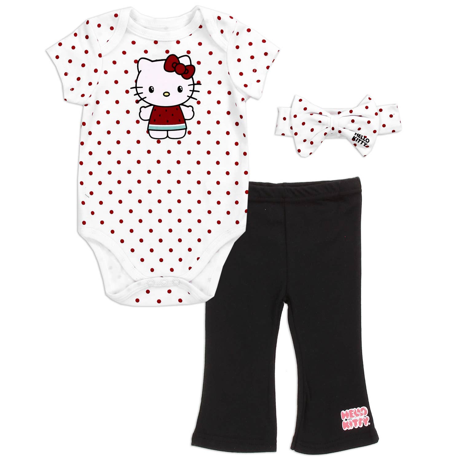 Penguin Kids Wear - Wholesale Clothing Set - Baby - HELLO KITTY Newborn Girls 3-Piece Layette Set