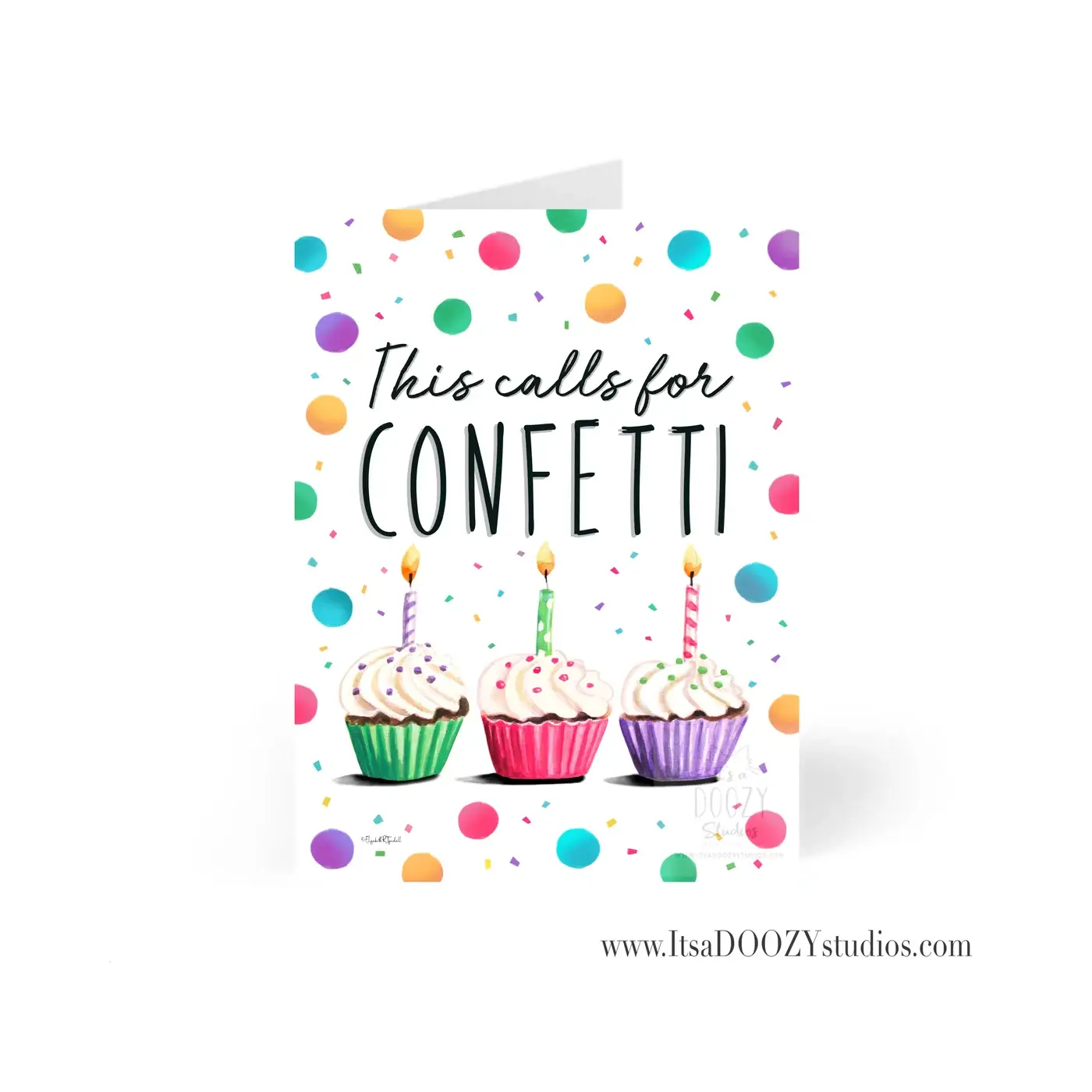 It’s a Doozy Studios - Wholesale Birthday Card - This Calls for Confetti - Card With Matching Envelope1