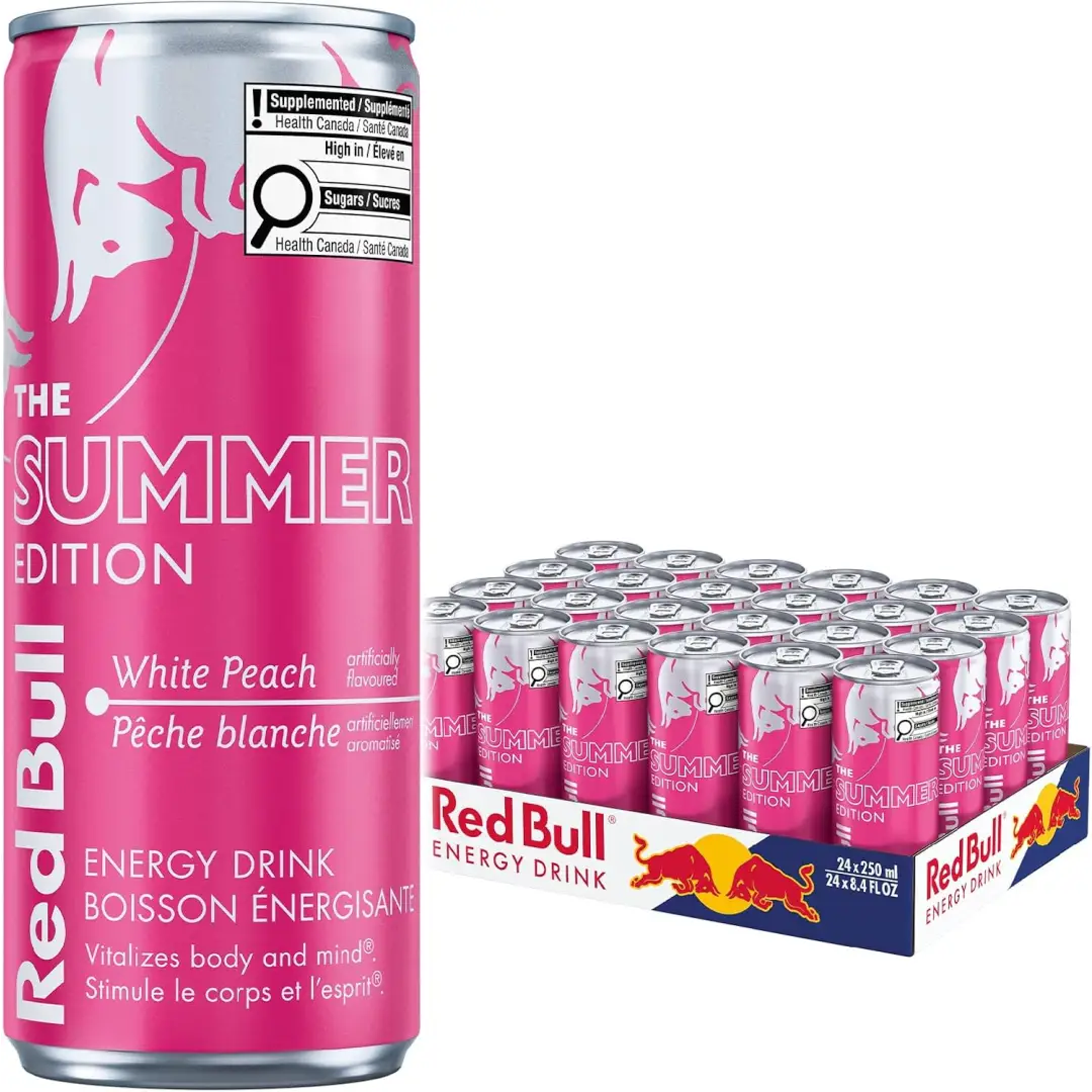 Echo Sales Canada – Engroshandel Sports-/energidrik – Red Bull Energidrik, Hvid Fersken, 250 ml (24 stk.)0