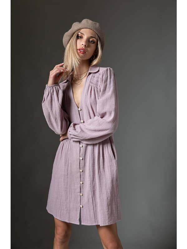 ILLA ILLA - Wholesale Dress - Women's - Cotton Button Down Dress16