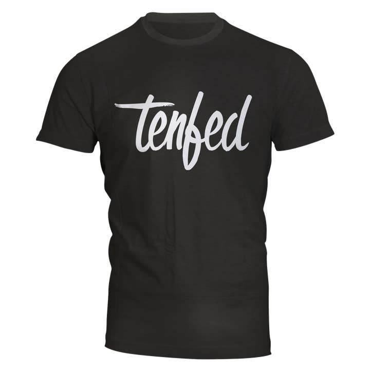 Tenfed Black Crew Neck Tee for wholesale by Tenfed