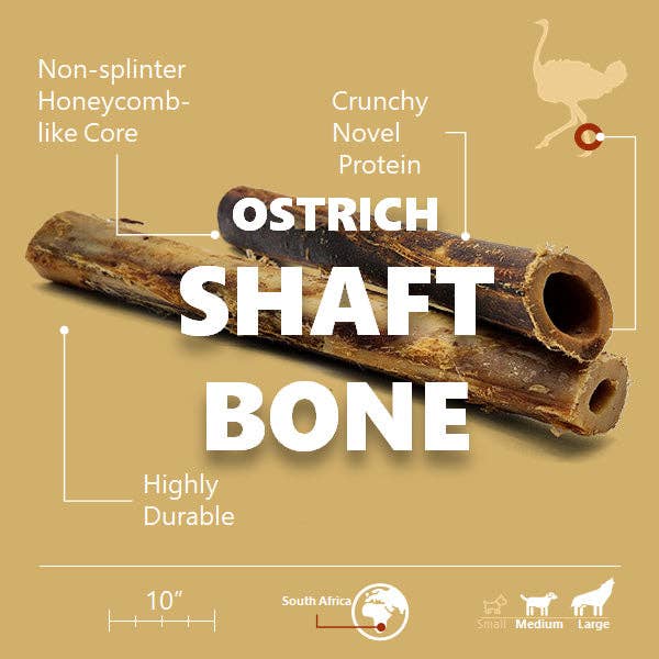 Savannah Pet Food - Wholesale Pet Treats - Dog - Ostrich Shaft Bone Single Ingredient Novel Protein Dog Treat2
