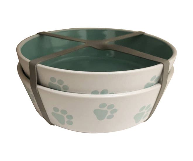 Blue Sky Clayworks - Wholesale Pet bowl – Cat/dog - Set of Two, Bromley Dog Bowl Turqoise 8"