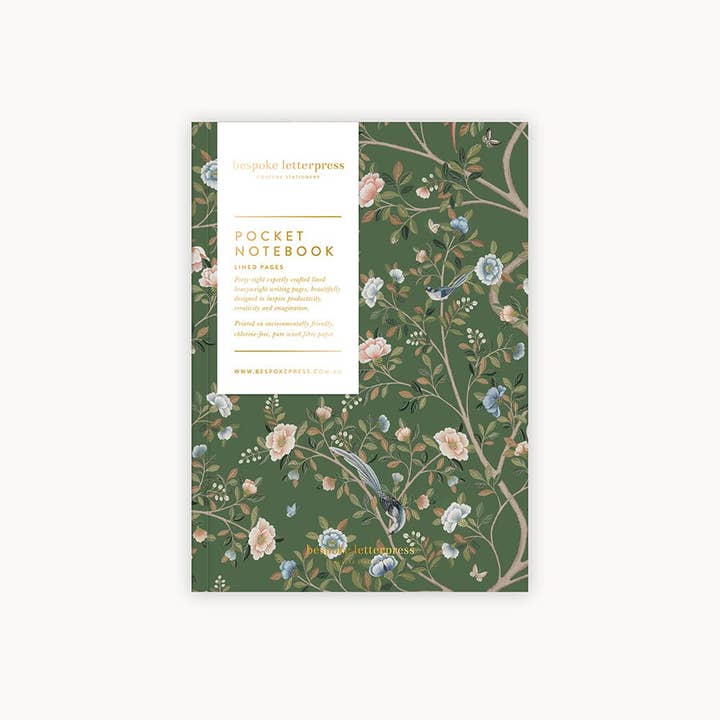 Bespoke Letterpress - Wholesale Notebook - Pocket Notebook - Camellia Tree (Lined)