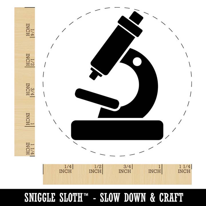 Sniggle Sloth - Wholesale Rubber/Decorative Stamp - Microscope Biology Science Rubber Stamp for Stamping Crafting Planners3