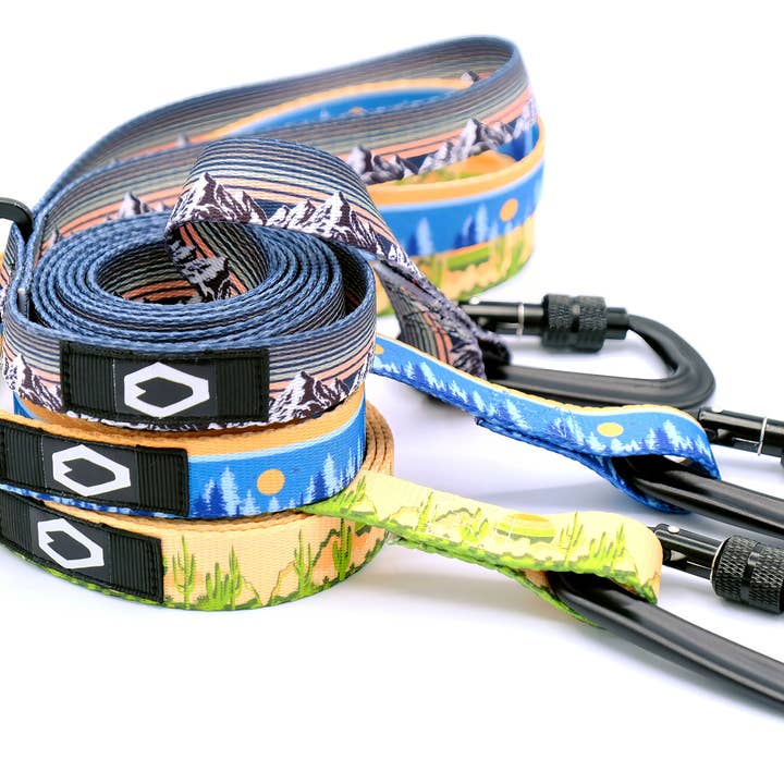 Nylon Dog Leash Outdoor Style Locking Aluminum Carabiner for wholesale by Euro-Dog Collars and Leads