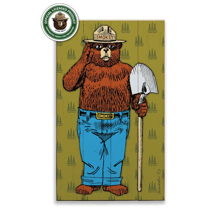 Old Wood Signs - Wholesale Sign - Full Length Smokey Bear - Wood & Metal Wall Art9