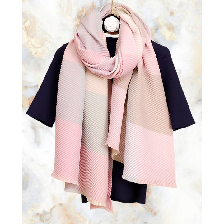 JC Sunny Fashion - Wholesale Scarf - Women's - Luxurious 3D Textured Crinkle Scarf