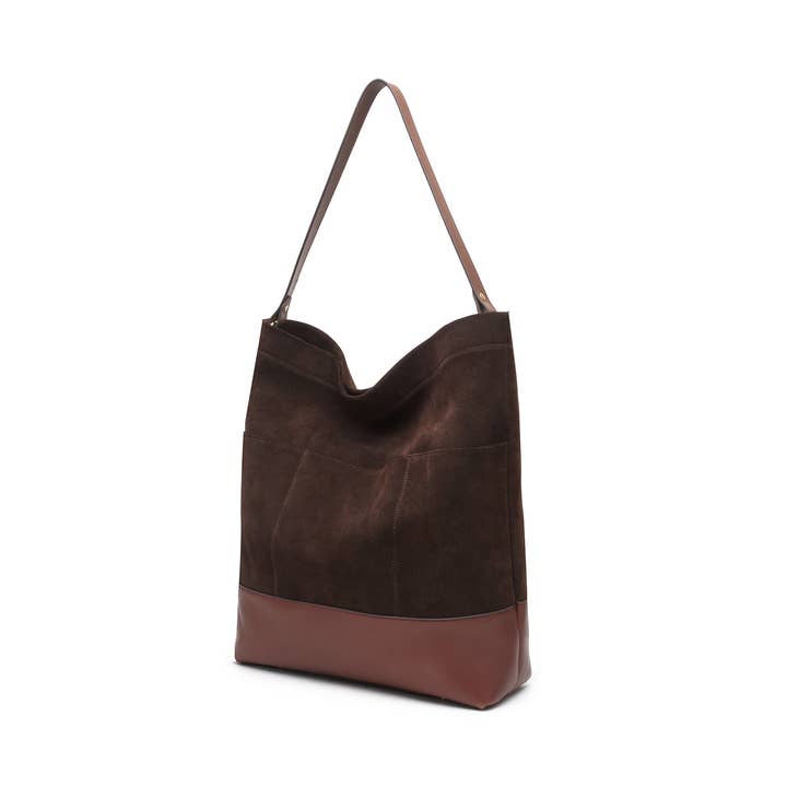 R.Riveter - Wholesale Crossbody Bag - Women's - Doyle | Coffee Suede + Brown6