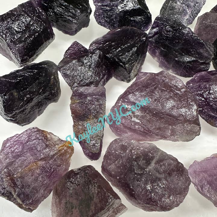 KayleeNYC - Wholesale Spiritual Stone/Crystal - 2 Lbs Natural Raw Purple Fluorite Crystal Healing Energy