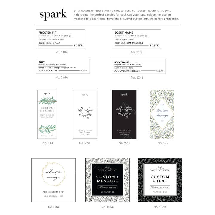 Bianco Opaco Candela personalizzata in vetro bianco opaco da 10 oz con etichetta e scatola regalo in vendita all'ingrosso su Faire16