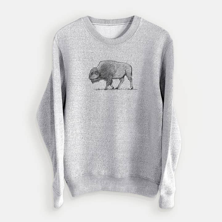 Bison d'Amérique / Buffle - Bison bison - Sweat-shirt en tricot pour la vente par Because Tees