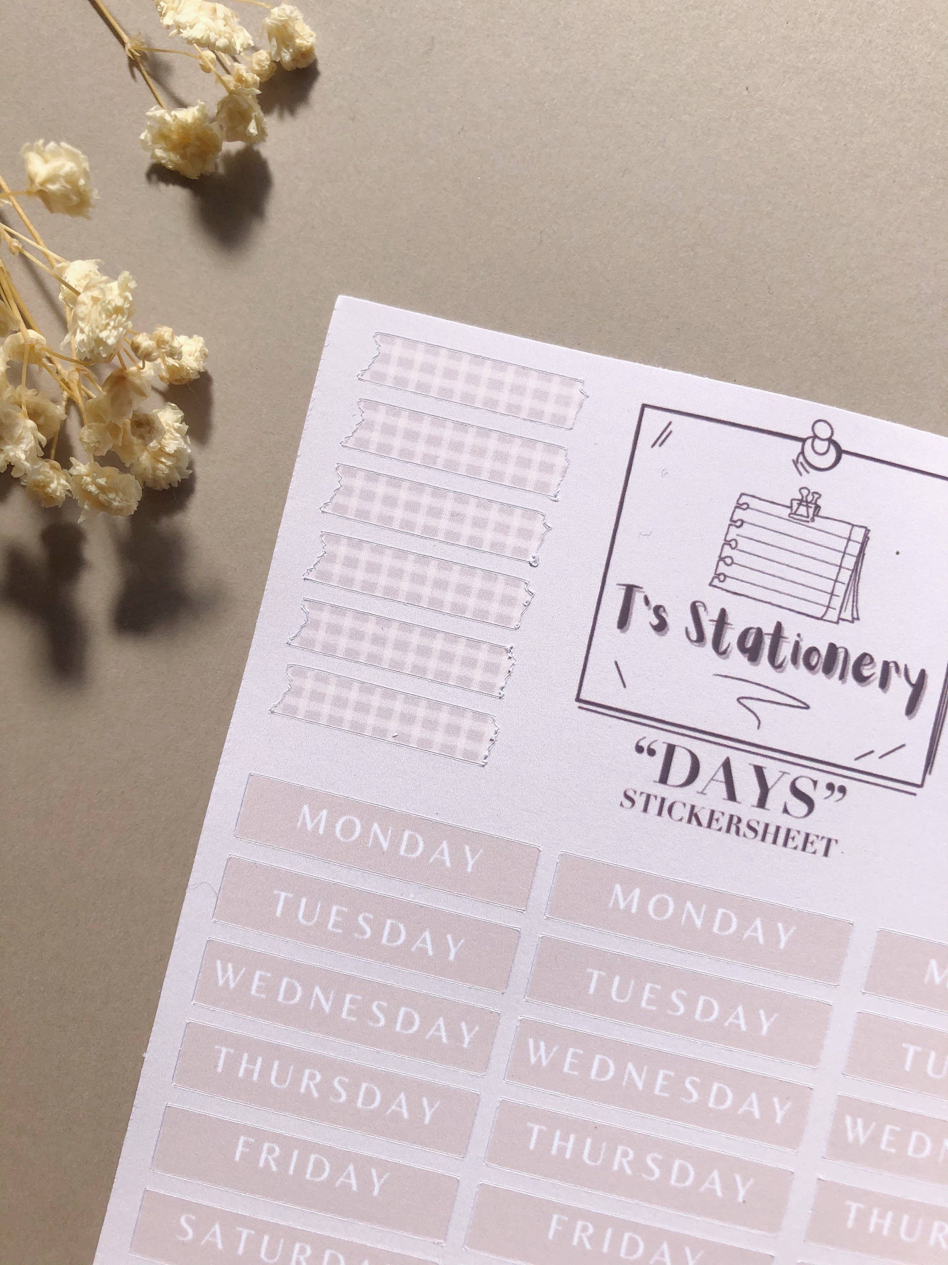 T's Stationery - Wholesale Planner - "Weekly Planner"  Sticker Sheet4