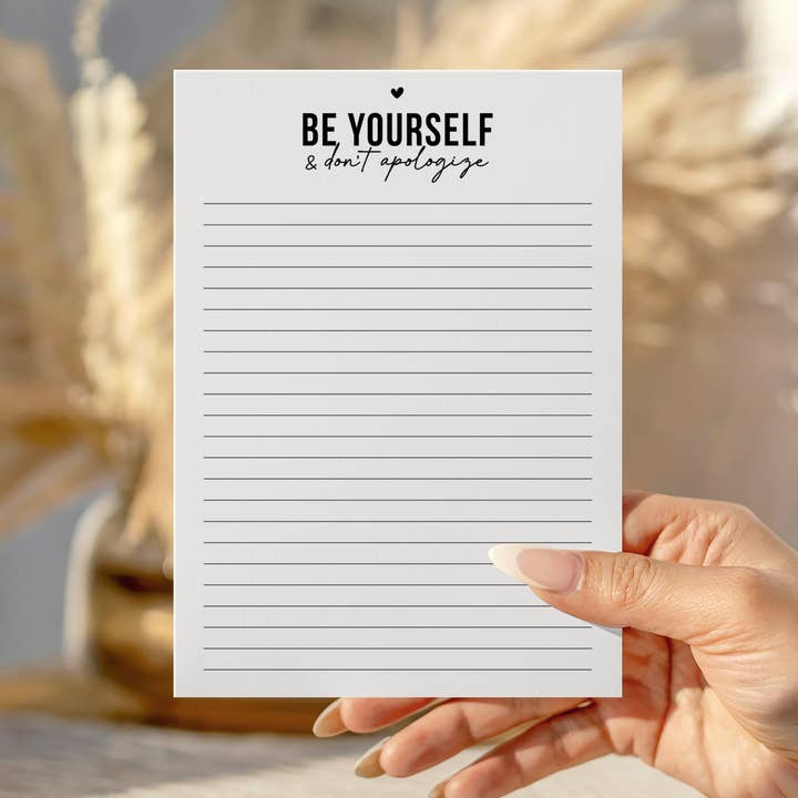 Be yourself Notepad A5 for wholesale by Peachi Lane