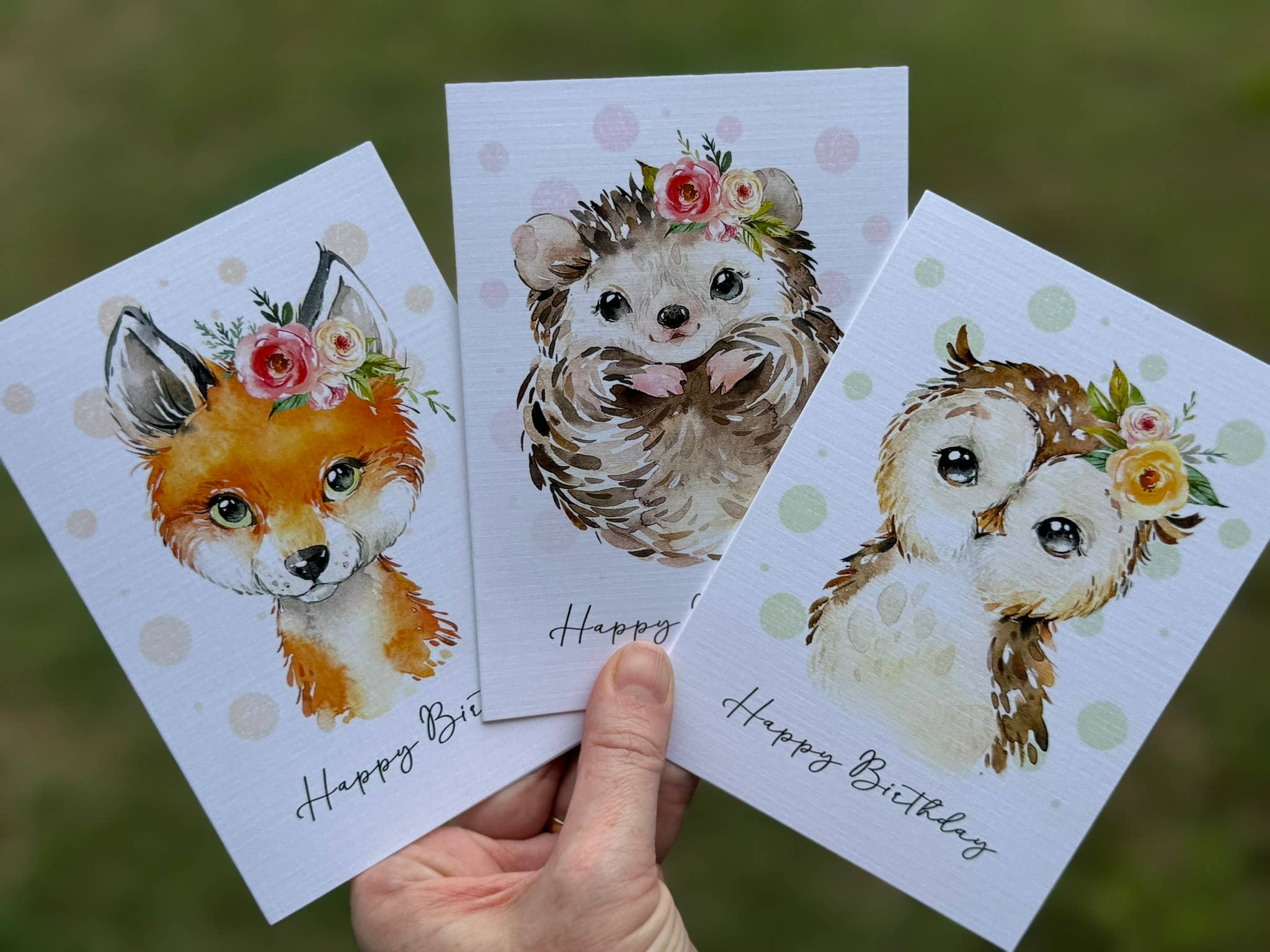 Scattered Seed Co - Wholesale Birthday Card - FOREST FRIENDS Hedgehog Happy Birthday Greeting card2