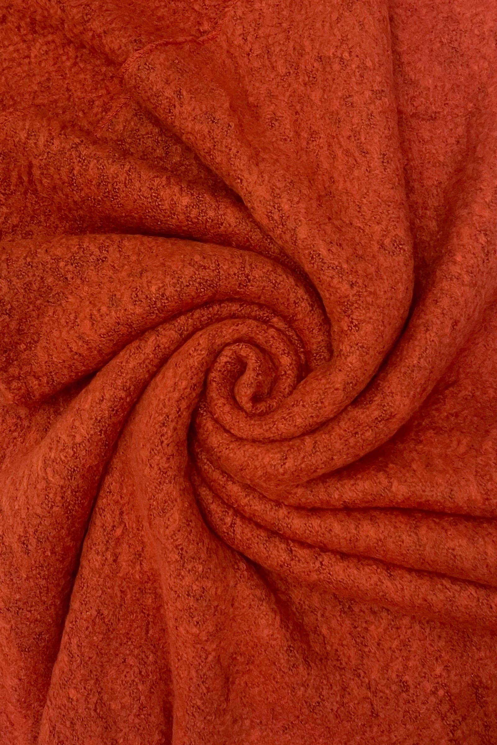 Fashion Scarf World - Wholesale Scarf - Women's - Plain Boucle Diagonal Edge Wool Scarf32