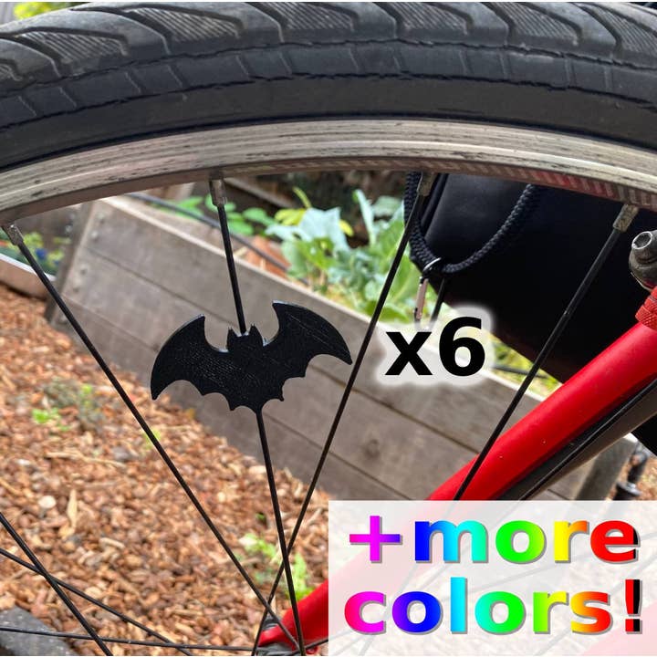 Spooky Gothic Bat Bike Spoke Decorations and Accessories for wholesale by Bikemoji