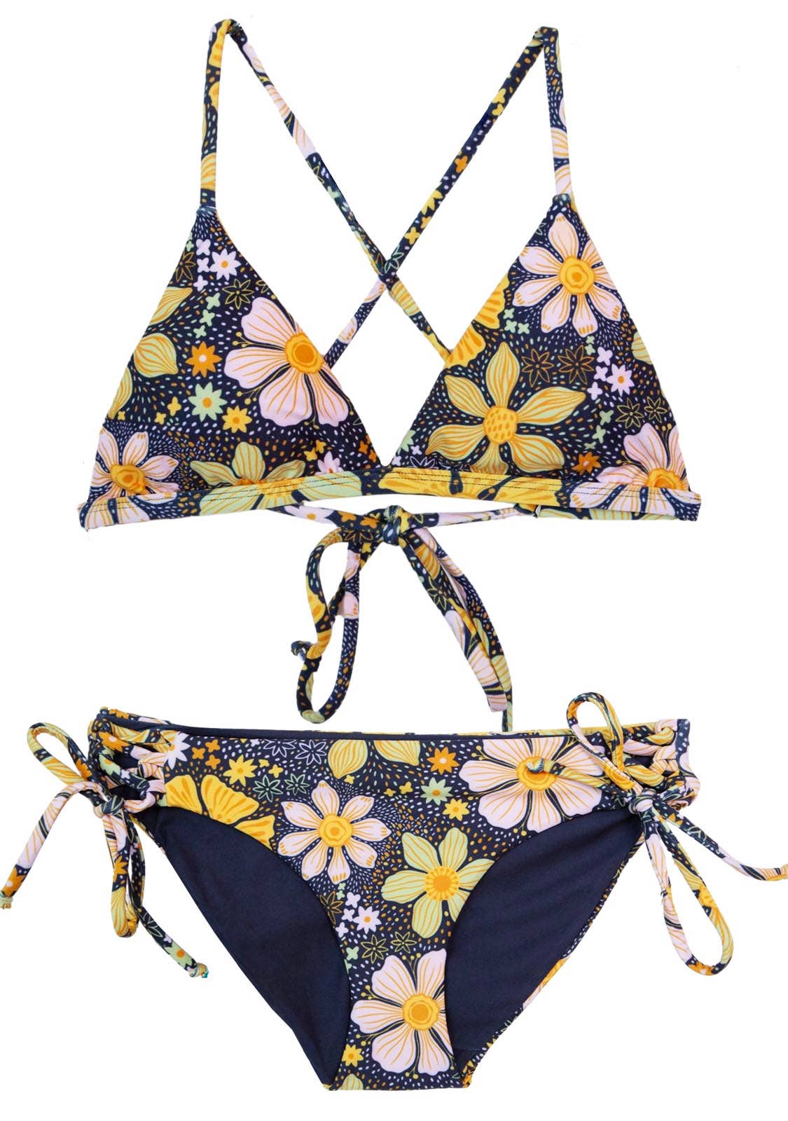 ★PLAGE★ Crepe high neck swim set HALTER_WRAP_MAILLOT_PIPING_NAV