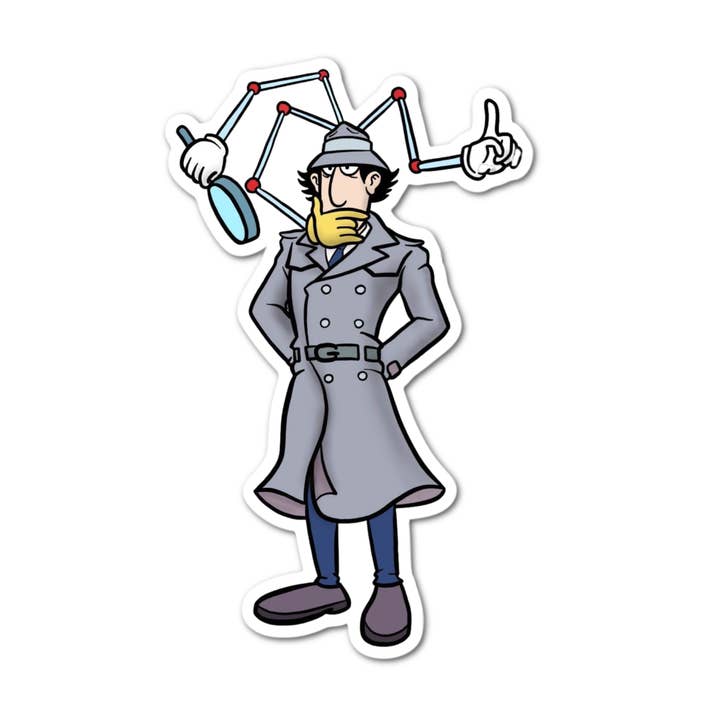 Inspector Gadget 80s 90s Cartoon Classic laminated sticker for wholesale by Jazzy Pop Stickers