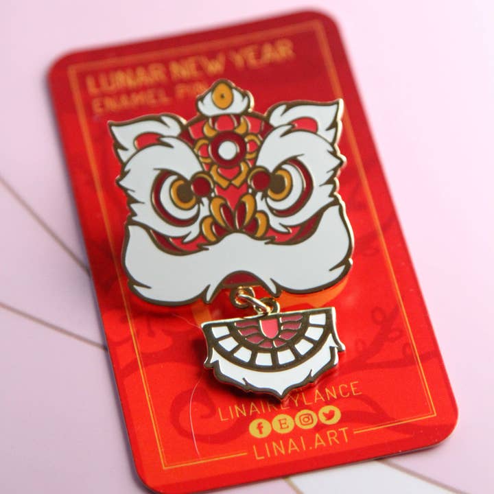 Linai - Wholesale Lapel Pin/Button - Lunar New Year Series: Lion Dance Enamel Pin