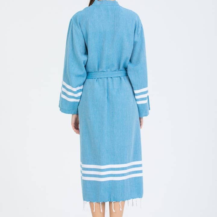 Layen Cotton Woman Bathrobe Petrol for wholesale by PESHCE